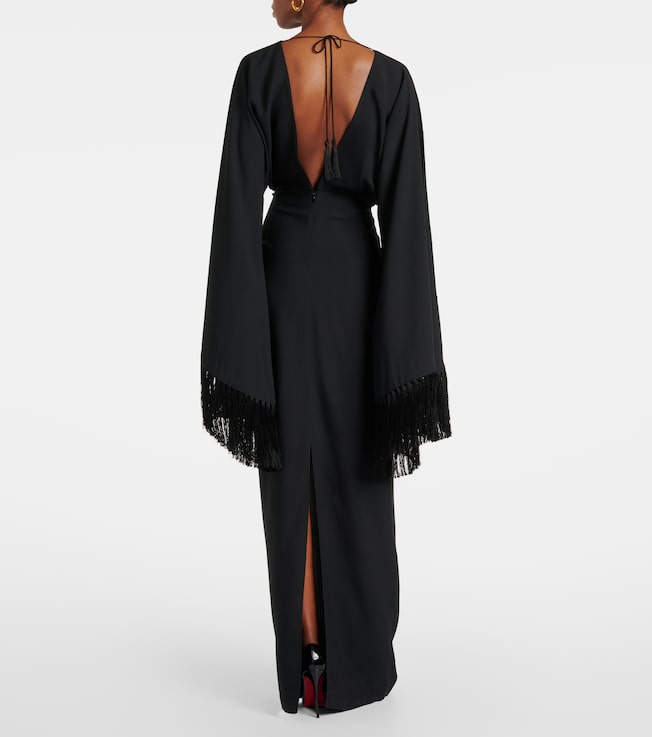 Taller Marmo Taller Marmo Magnifique fringed crêpe gown
