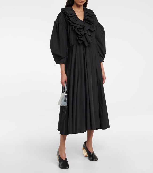 Jil Sander Ruffle-trimmed midi dress