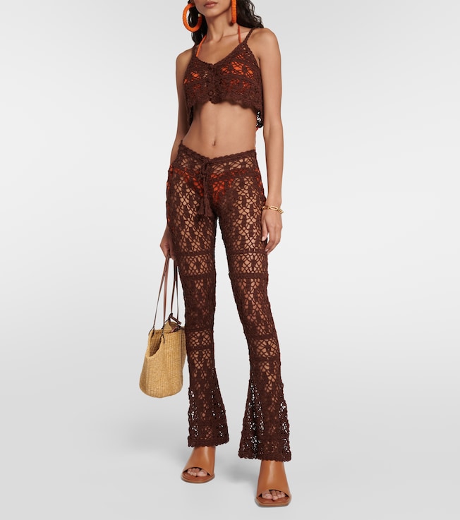 Anna Kosturova Crochet cotton cropped top