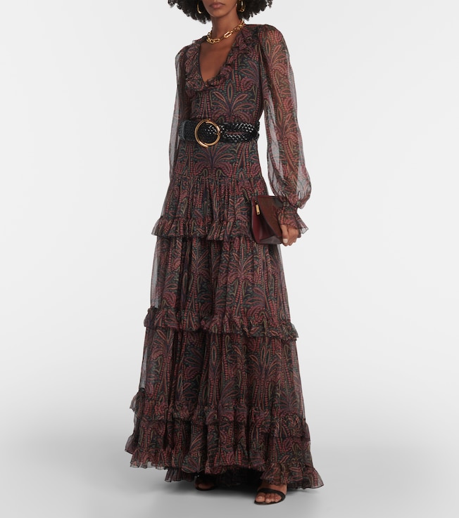 Etro Paisley silk gown
