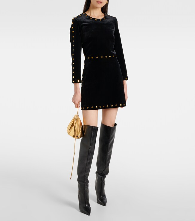 Dodo Bar Or Ska velvet minidress