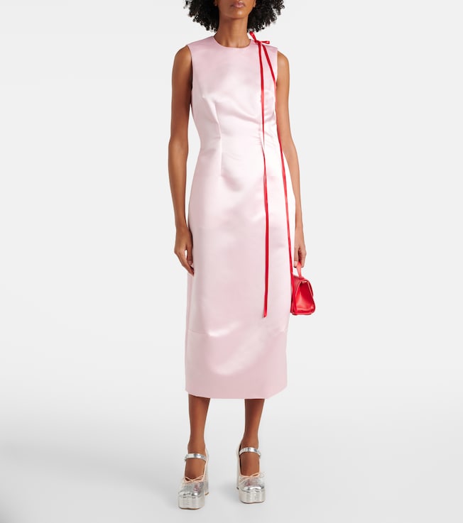 Simone Rocha Bow-detail satin midi dress