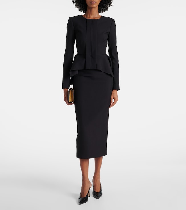 Roland Mouret Peplum crêpe jacket