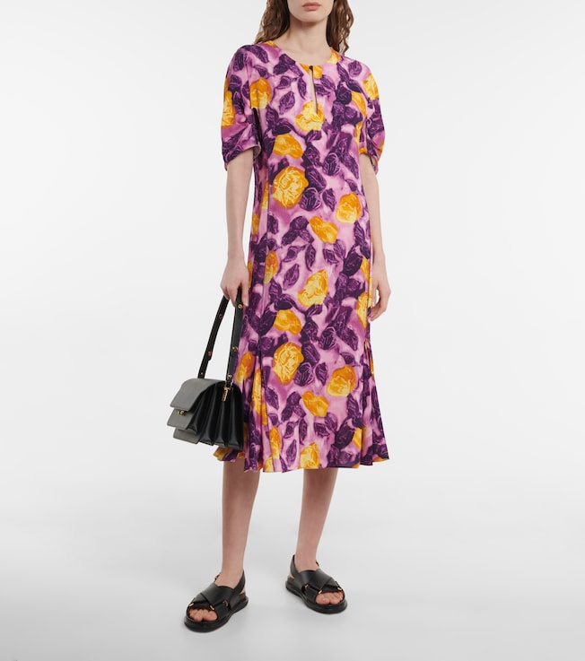 Marni Floral midi dress
