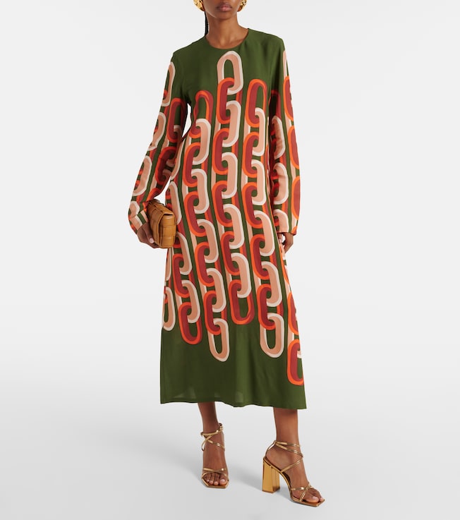La DoubleJ Swing printed midi dress