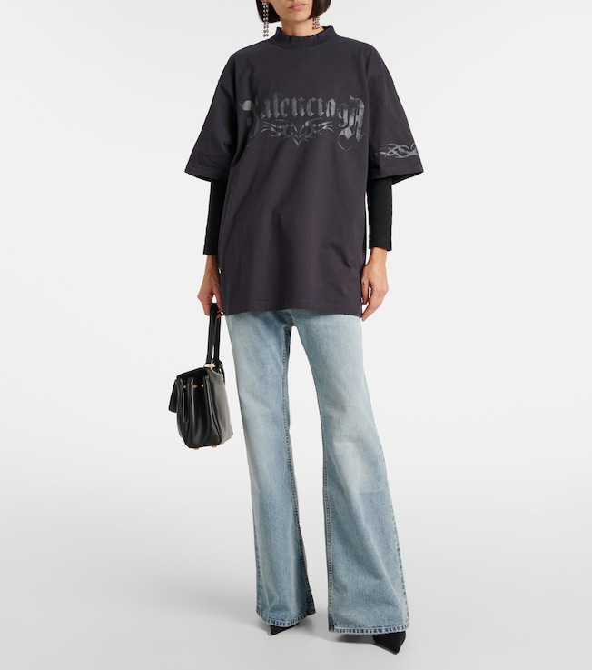 Balenciaga Logo oversized cotton jersey T-shirt