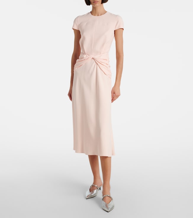 McQueen Crêpe midi dress