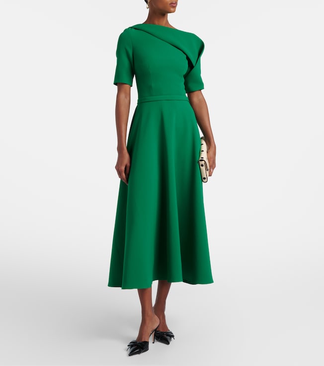 Safiyaa Stephanie draped crêpe cocktail dress
