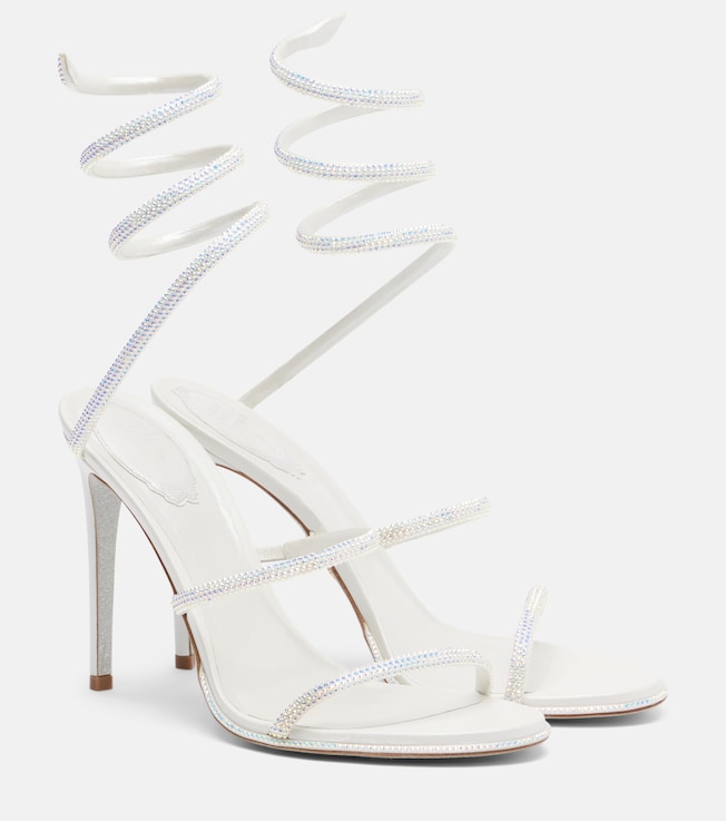RENÉ CAOVILLA Cleo embellished leather sandals