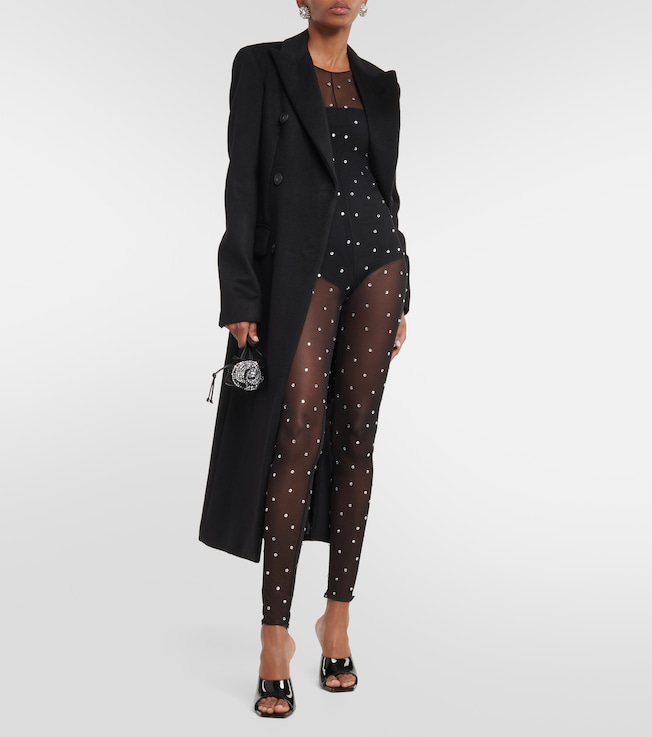 Oséree Gem embellished mesh jumpsuit
