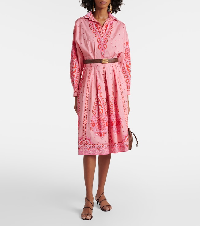 Etro Printed cotton-blend midi dress