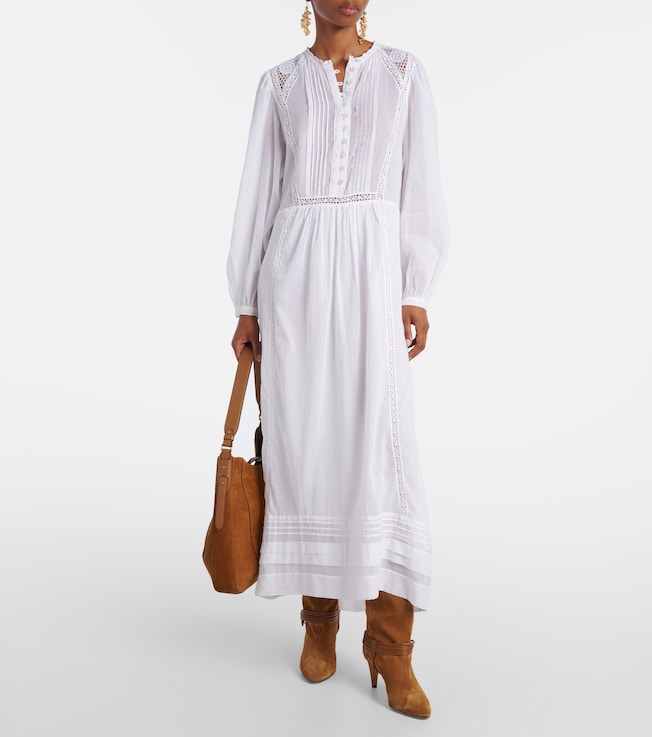 Marant Étoile Gisela lace-trimmed cotton maxi dress
