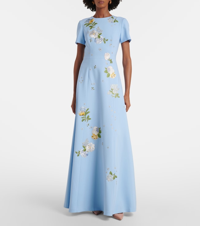Carolina Herrera Floral embroidered gown