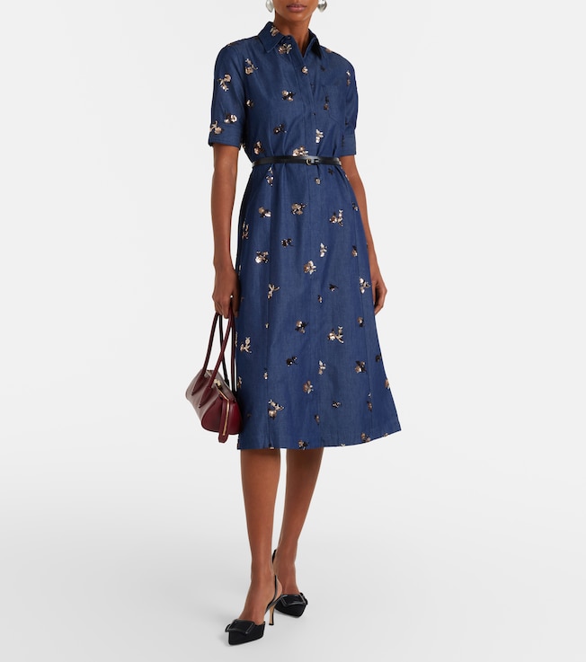 Altuzarra Kieran embellished denim shirt dress