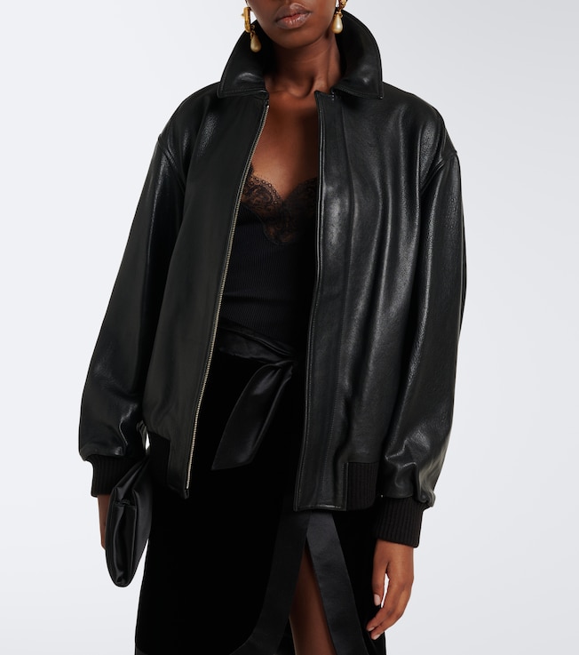 NOUR HAMMOUR Toyen leather blouson jacket