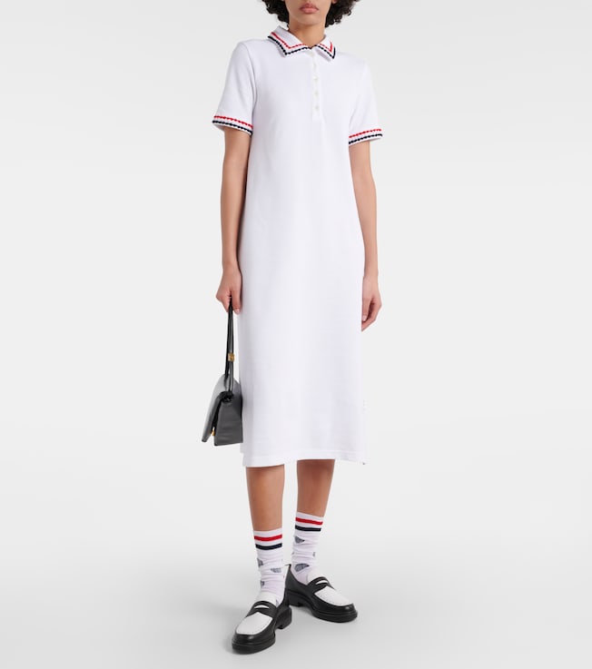 Thom Browne Cotton piqué midi dress