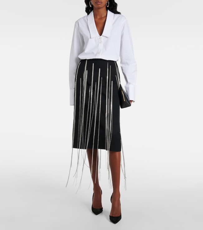 Victoria Beckham Chain-detail midi skirt