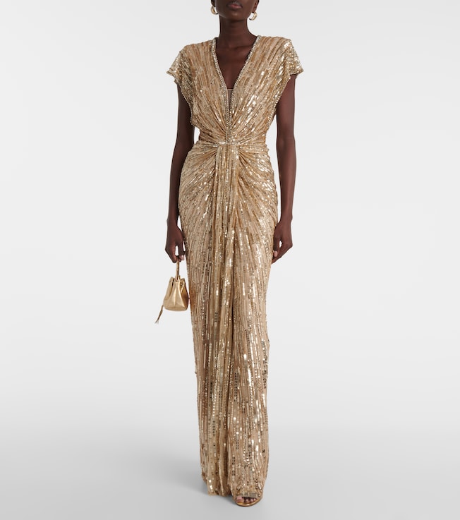 Jenny Packham Zola sequined tulle gown