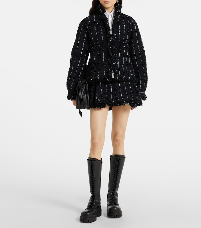 Sacai Striped tweed jacket