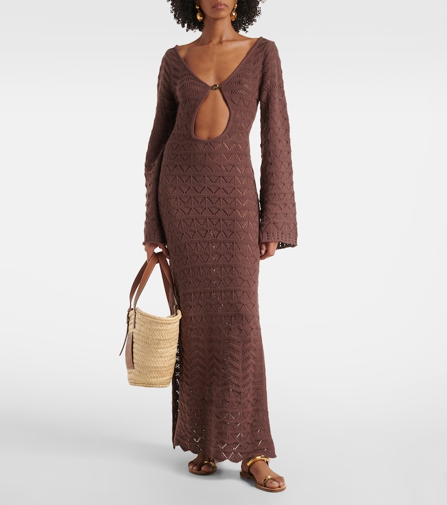 Bananhot Rey crochet cotton-blend maxi dress
