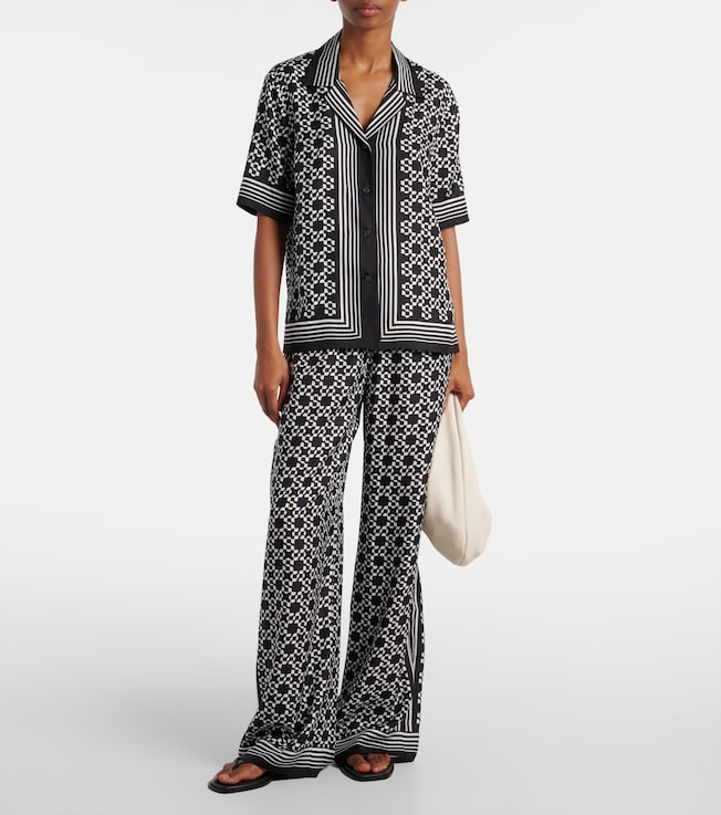 SIMKHAI Koda printed bowling shirt