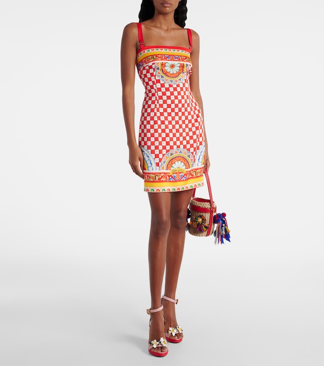 Dolce&Gabbana Taormina printed silk-blend minidress