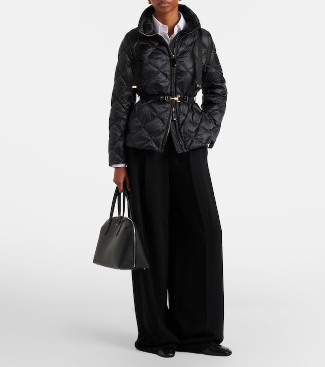 Max Mara Belted quilted down jacket