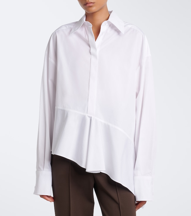 Sportmax Sportmax Asymmetric cotton poplin shirt