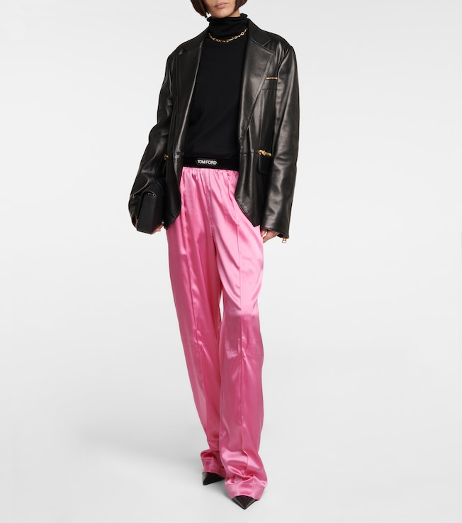 Tom Ford High-rise silk-blend satin pants