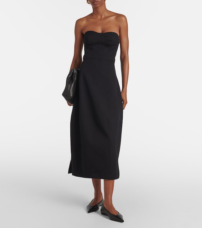 Fforme Jett cotton and wool corset dress