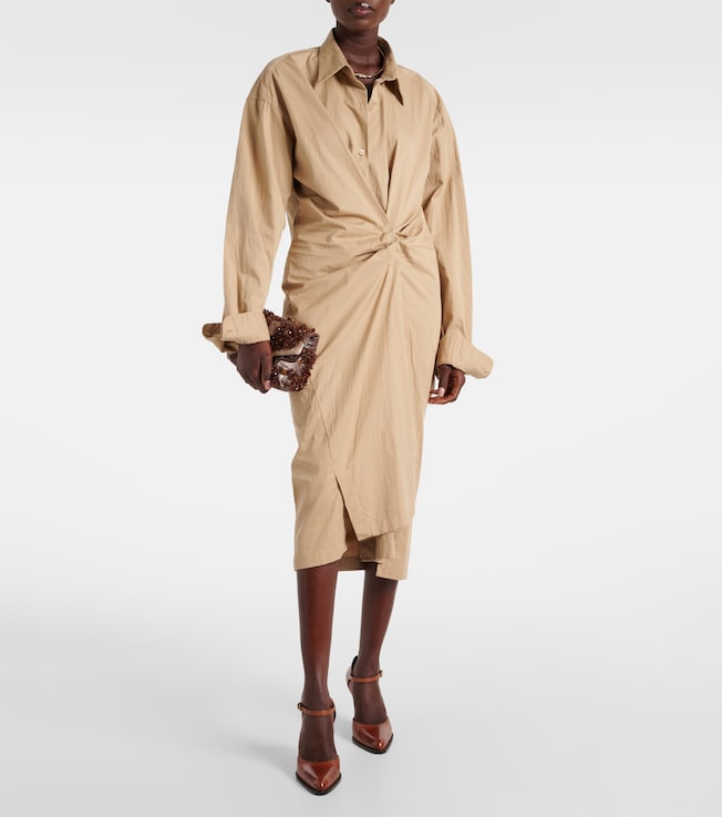 Dries Van Noten Gathered cotton shirtdress