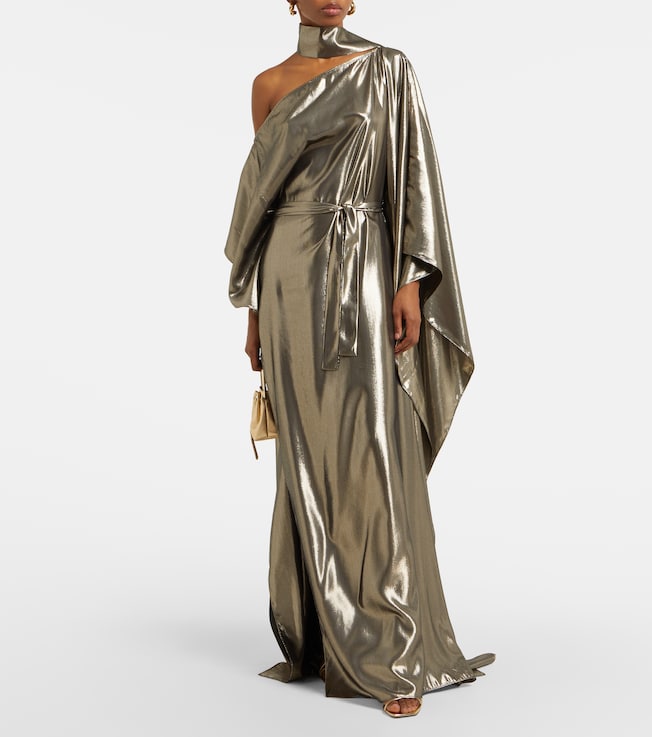Taller Marmo Taylor Seventies silk-blend lamé kaftan