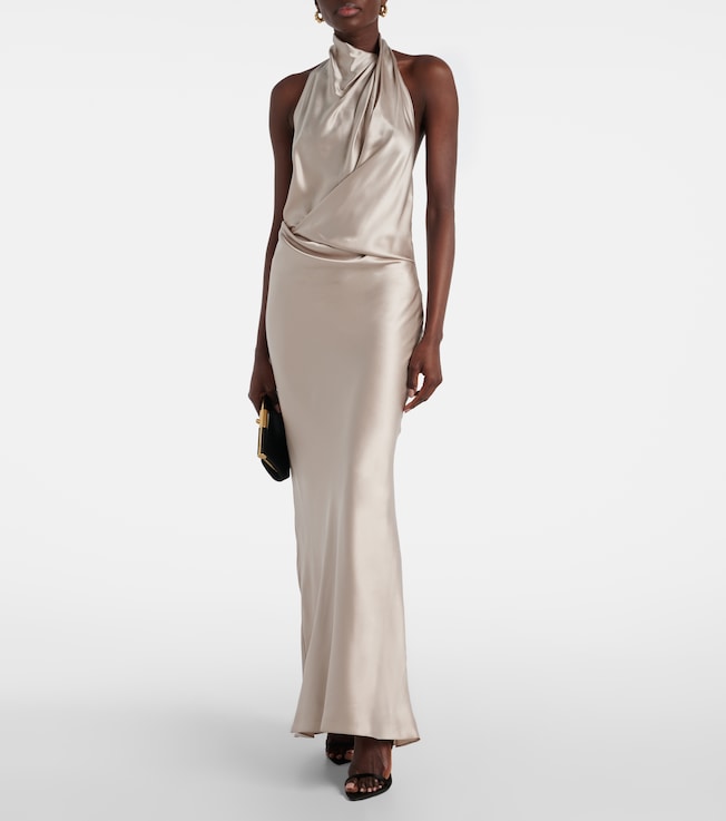 The Sei Draped silk gown