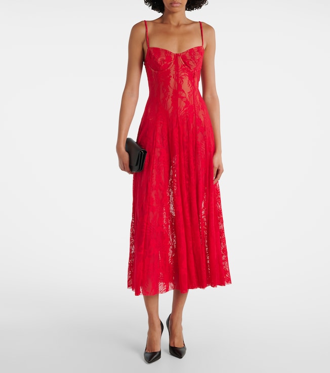 Norma Kamali Lace midi dress