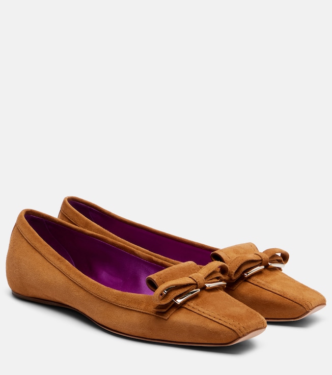 ROGER VIVIER Virgule suede ballet flats