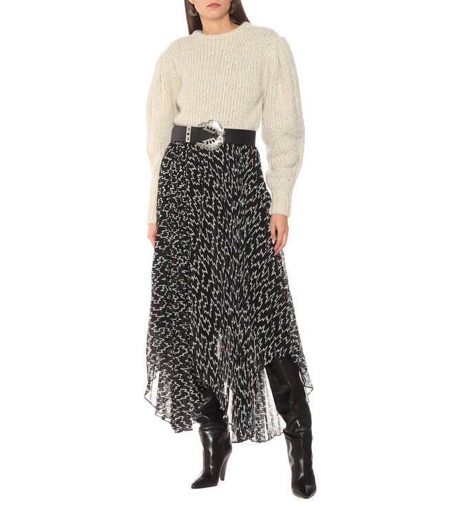 Isabel Marant Alena printed georgette midi skirt
