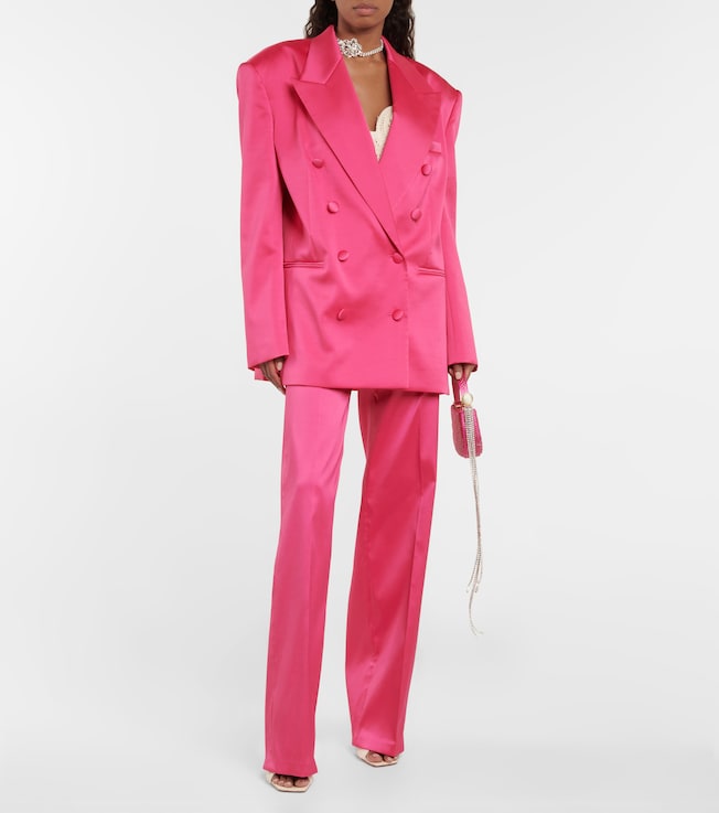 Magda Butrym Double-breasted satin blazer