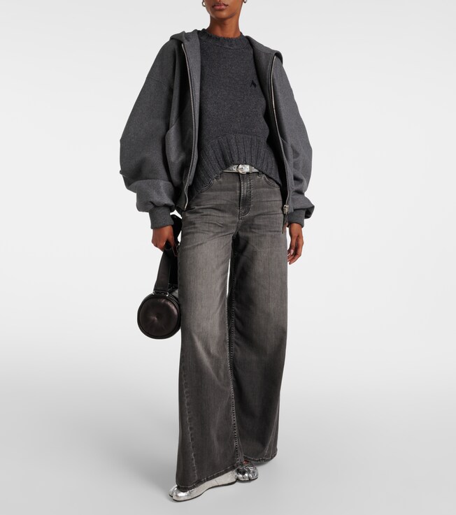AG Jeans Mid-rise wide-leg jeans