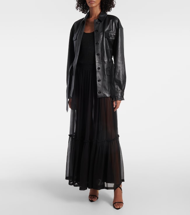 Saint Laurent Lamé top