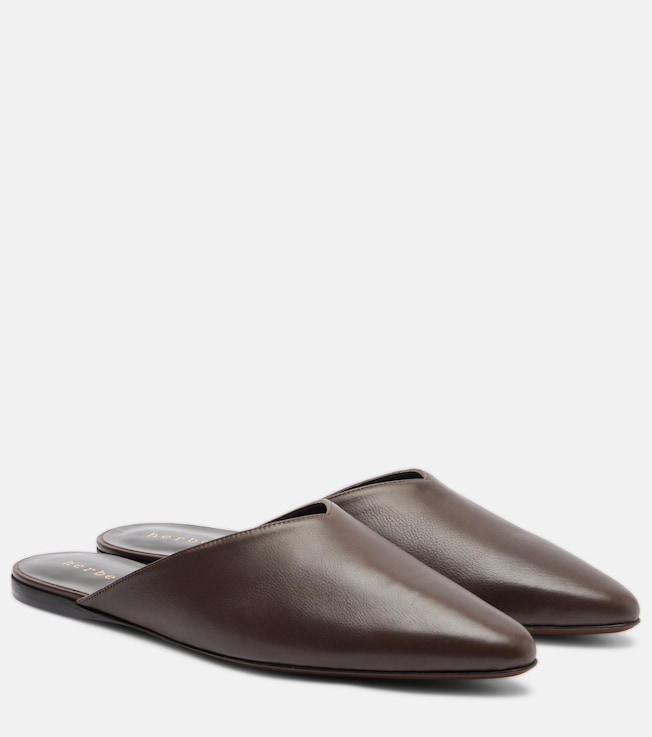 Herbert Levine Homebody leather mules