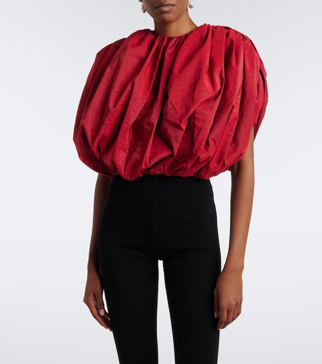 Magda Butrym Silk-blend taffeta crop top