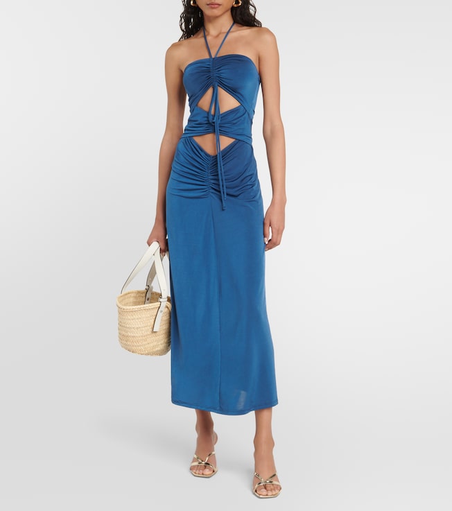 Jade Swim Kira halterneck cutout midi dress