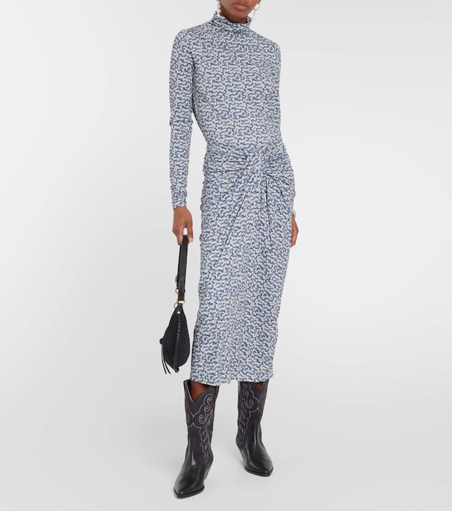 Marant Étoile Lou printed jersey turtleneck top