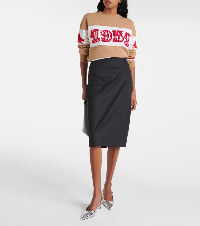 Max Mara Eden cotton-blend pencil skirt