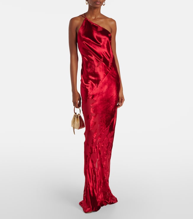 The Sei One-shoulder silk gown