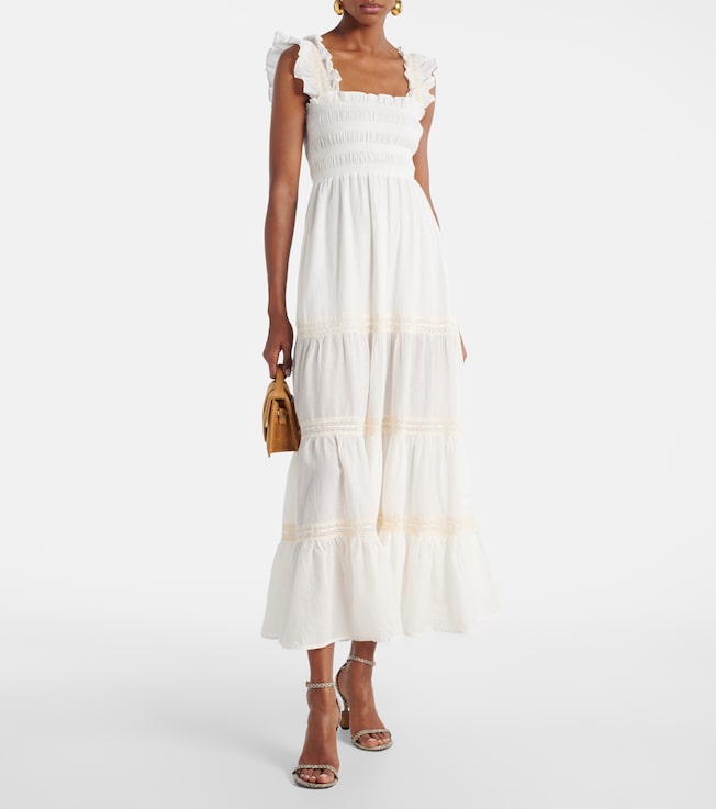 RIXO Aubrie tiered cotton voile maxi dress