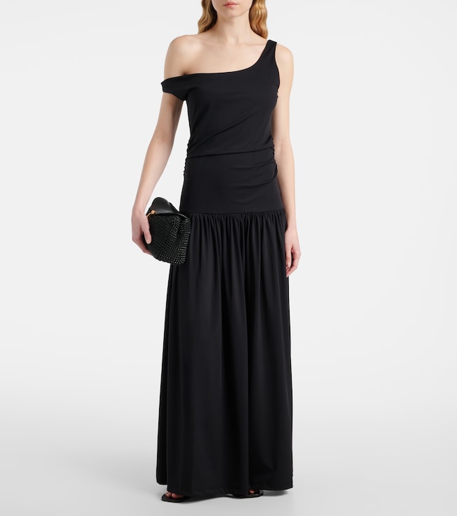 Róhe One-shoulder plissé maxi dress
