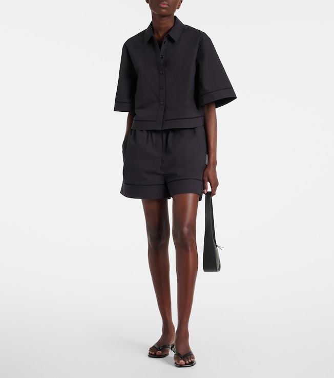 Róhe Embroidered cotton poplin shirt