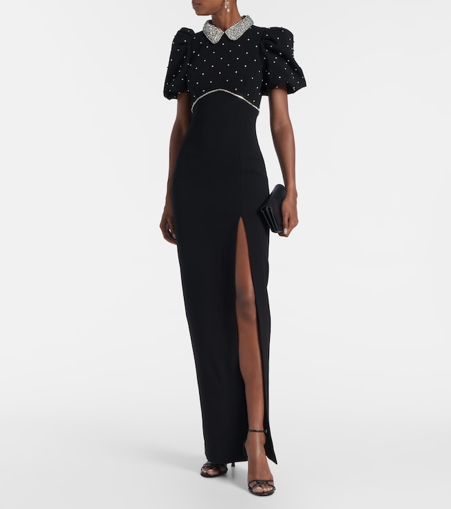 Rebecca Vallance Amery embellished puff-sleeve gown