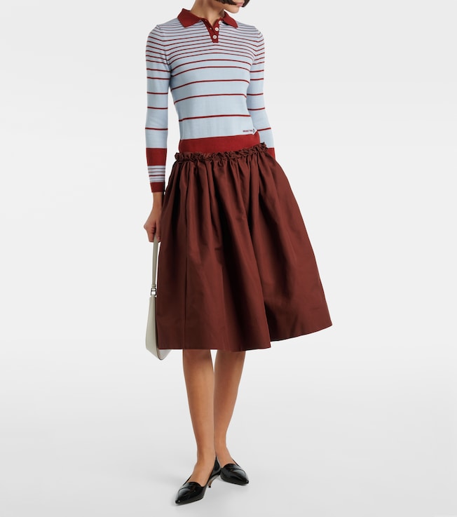 SHUSHU/TONG Striped polo sweater